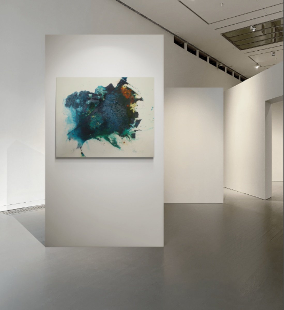 Abstract Acrylic Painting By Christa Haack, 39 X 31, Deep Water, Original Artwork