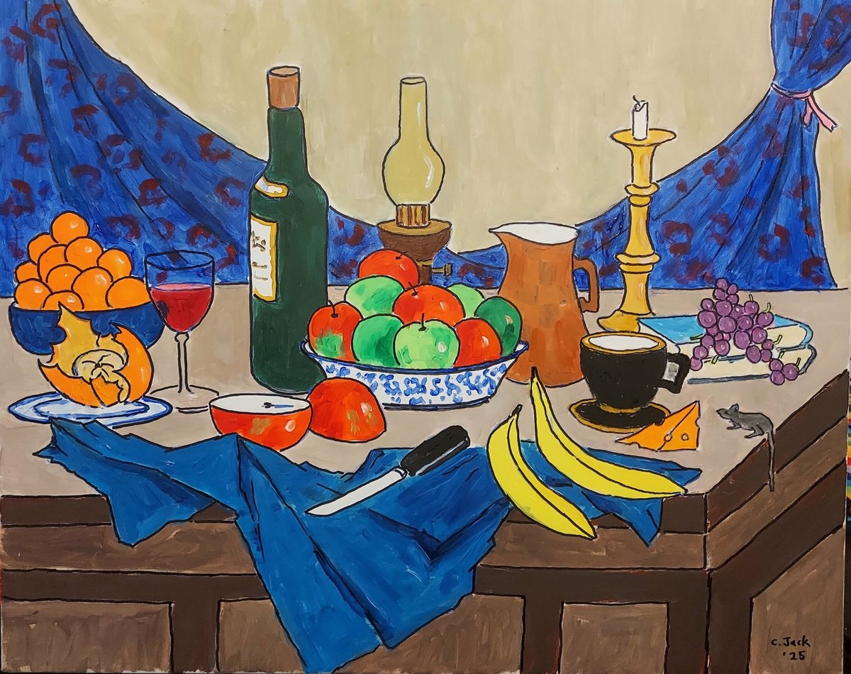 Acrylic Painting , Still Life By Colin Ross Jack, 30 X 24, Artwork For Sale On Artfinder