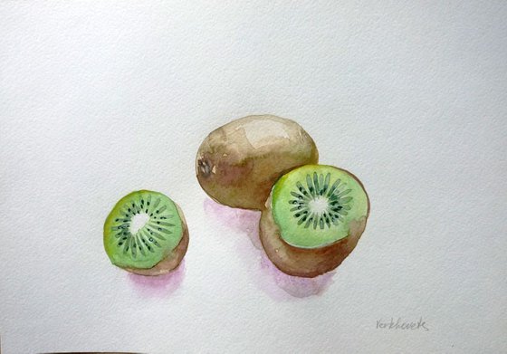 Kiwi. - original watercolour painting.
