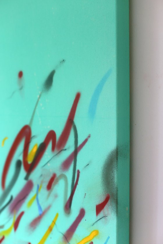 Diptych 'Blue And Red Notes"
