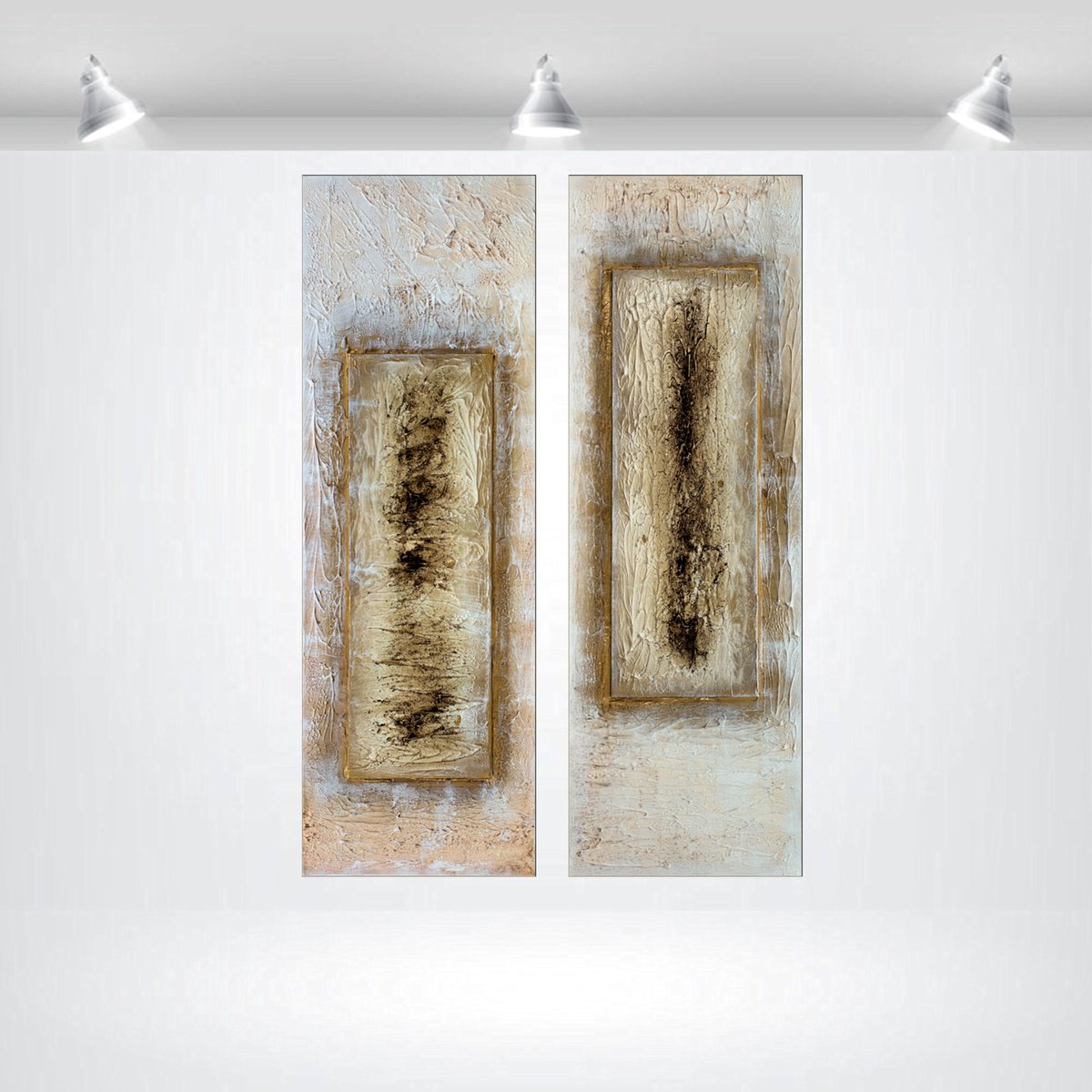 Abstract Acrylic Painting By Edelgard Schroer, 24 X 35, Earthen Balance, Original Artwork