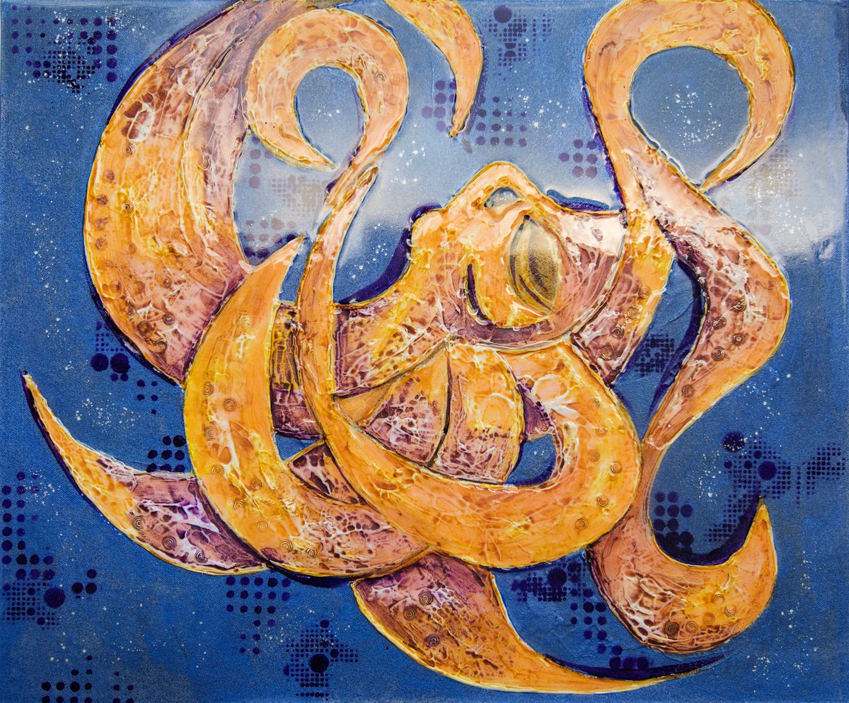 Animal Painting By Ariadna De Raadt, 24 X 20, Voice From The Ocean, Original Artwork