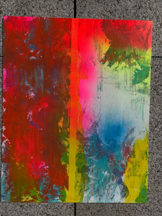 Abstract Red and Yellow