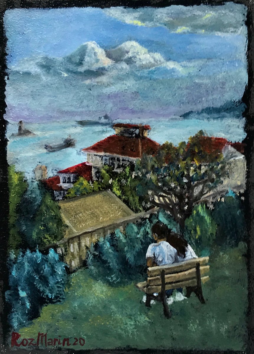Sunset in the park ISTANBUL collection of miniatures by Marina Deryagina