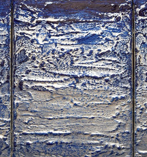 Silver and Blue 54 x 24" by Stuart Wright