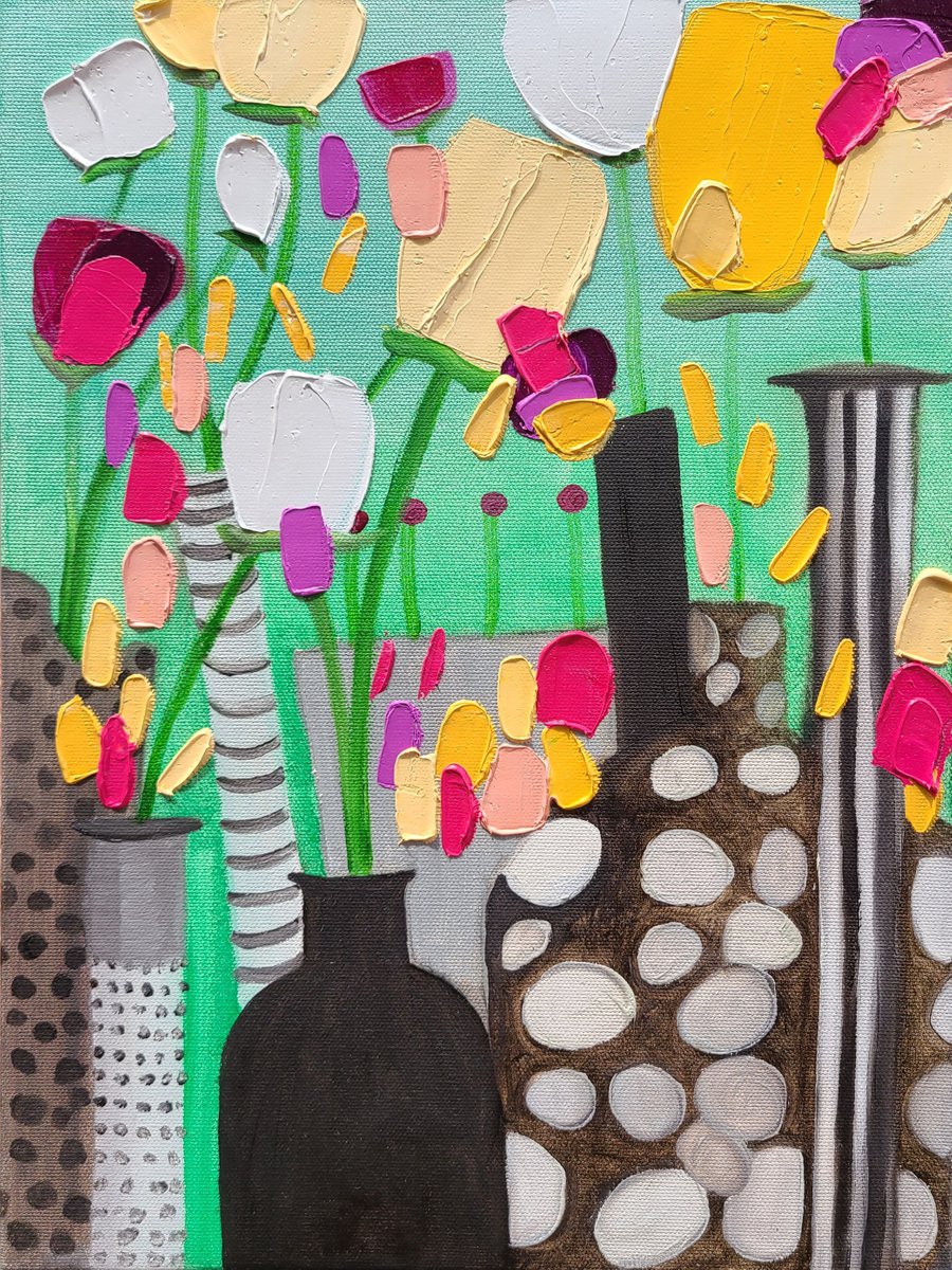 Flowers and vases by Stacy Neasham