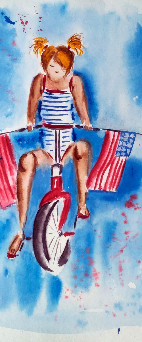 American Flag by Halyna Kirichenko
