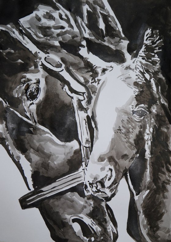 Horses / 50 x 35 cm