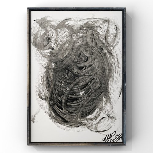 AB#313 Black abstract by Mattia Paoli