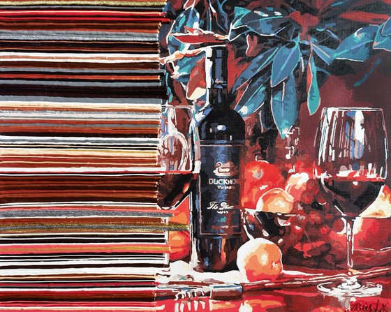 Still life with wine