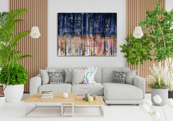150x110 cm Abstract Painting Landscape painting Abstract art