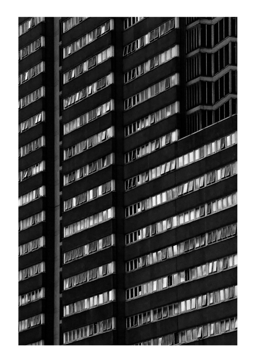 Inner City Tower Block. Black and White Limited Edition 1/50 15x10 inch Photographic Print by Graham Briggs