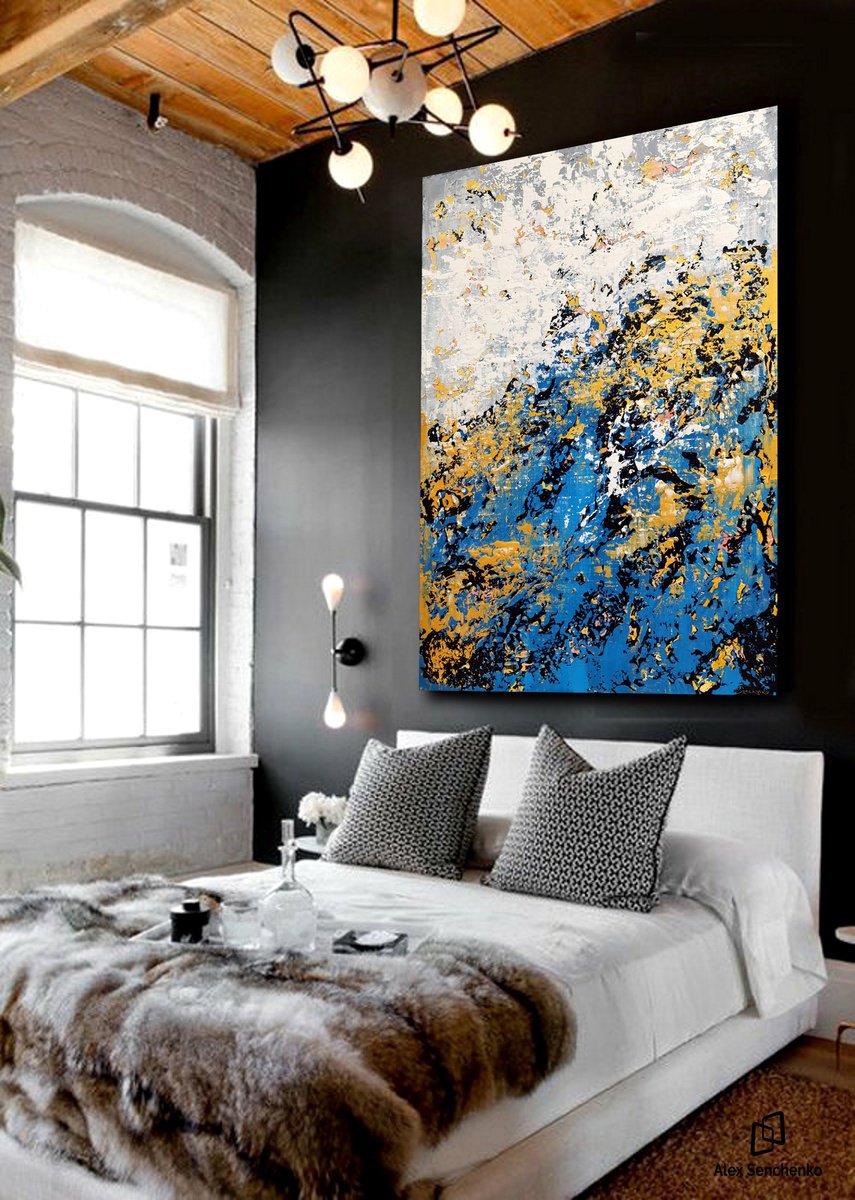 150x100cm. / extra large painting / Abstract 2223 by Alex Senchenko