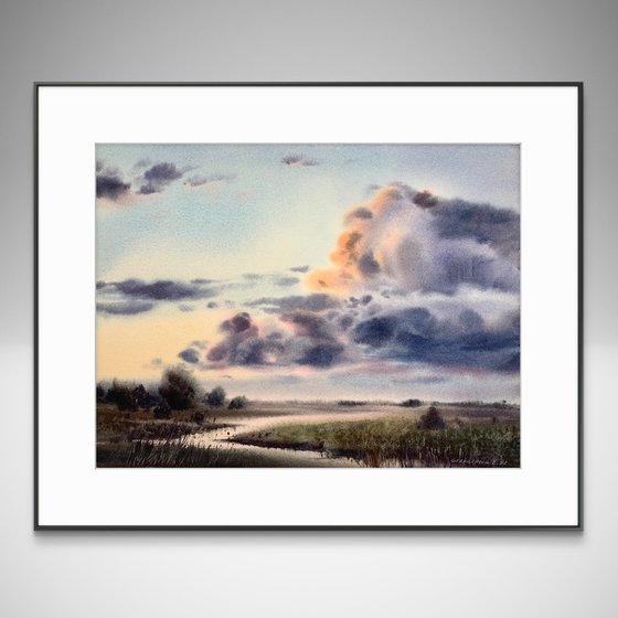 Clouds over the river #4