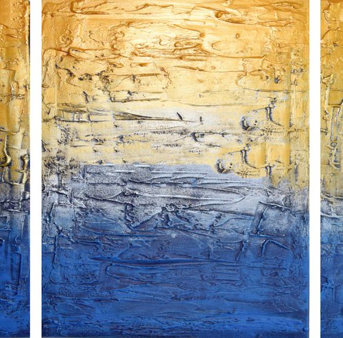 Silver and Gold  54 x 24" by Stuart Wright
