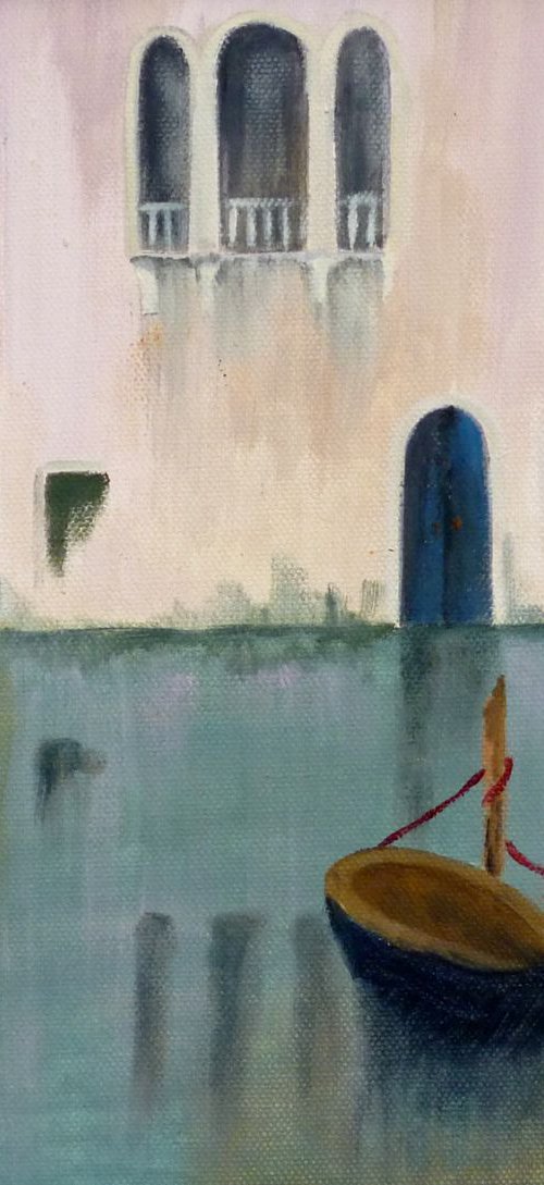 Old Barges in Venice by Maddalena Pacini