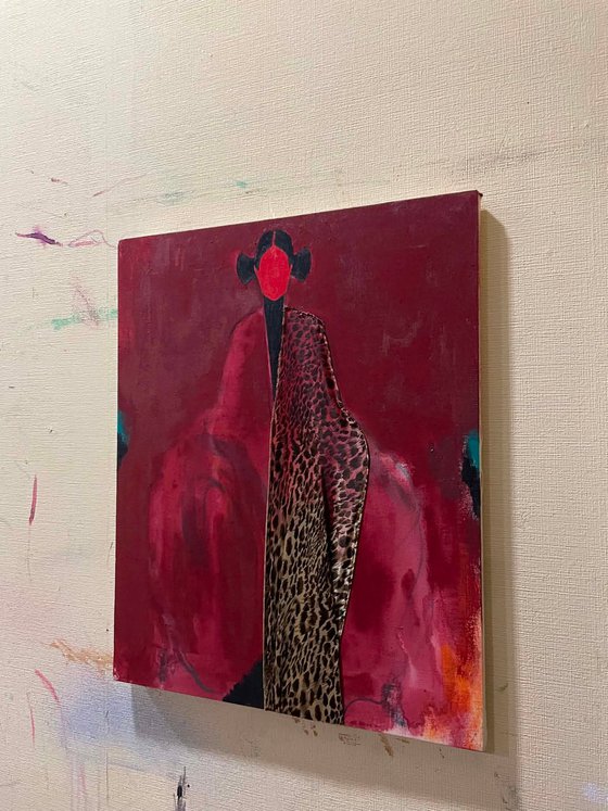 Woman in Leopard Shawl