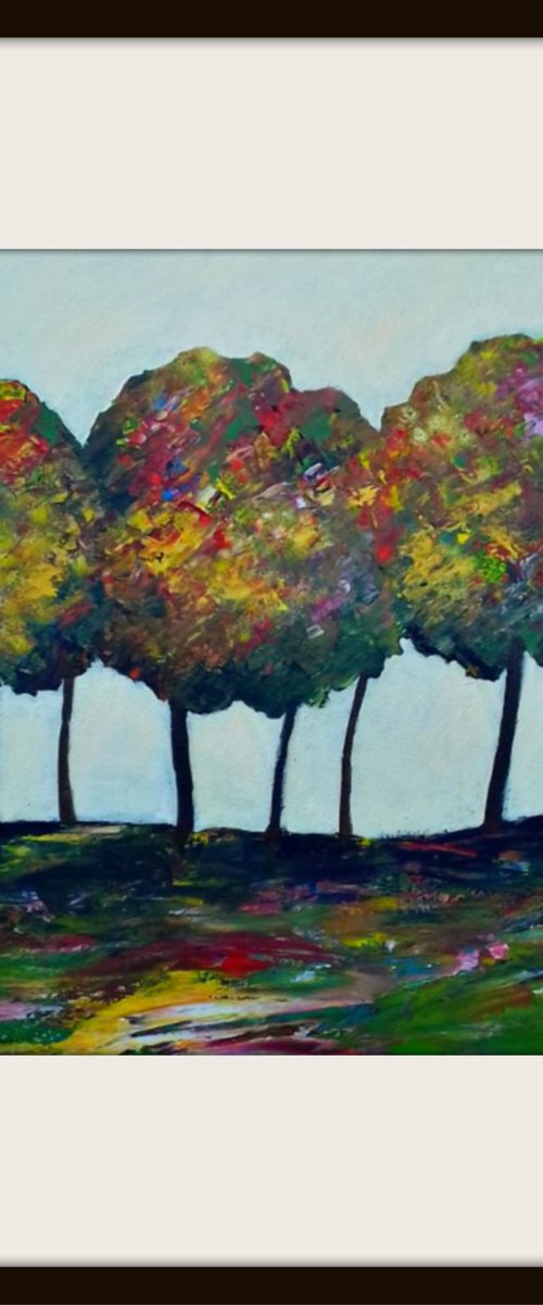 Autumn Trees II by Jan Rippingham