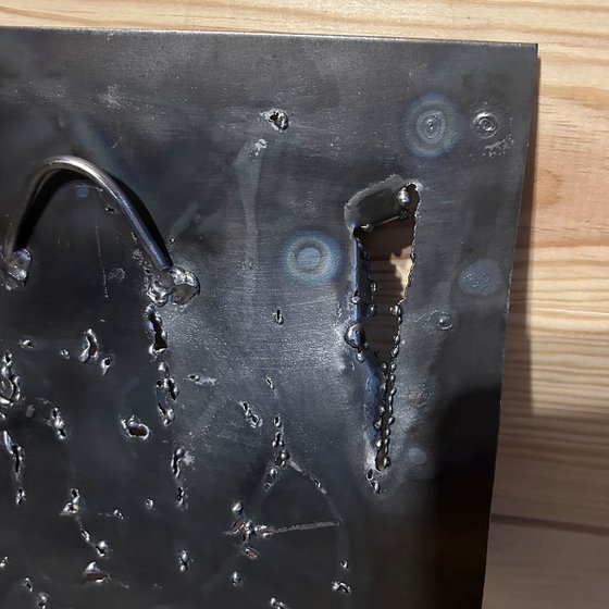 Wall sculpture - Little Harlequin Cat