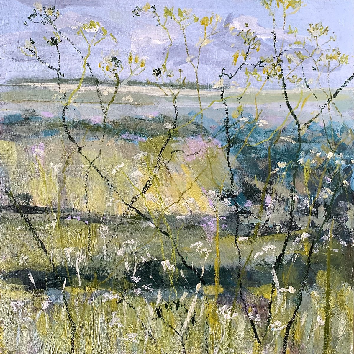  Last Of The Cow Parsley By Nikki Wheeler, 12 X 12, Artwork For Sale On Artfinder