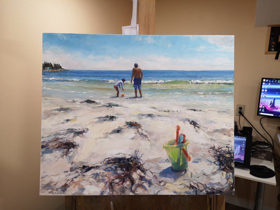 Returning to the summer beach