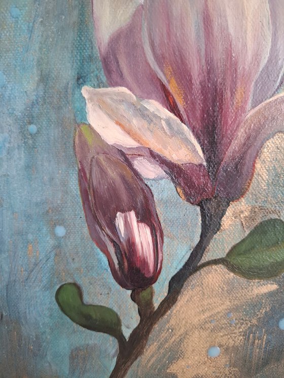 Painting on canvas "Magnolia"