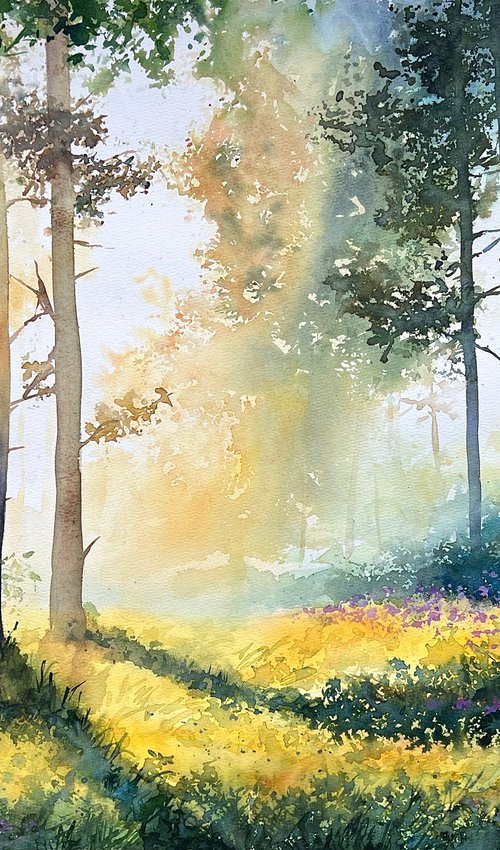 Misty Morning Forest by Tetiana Koda