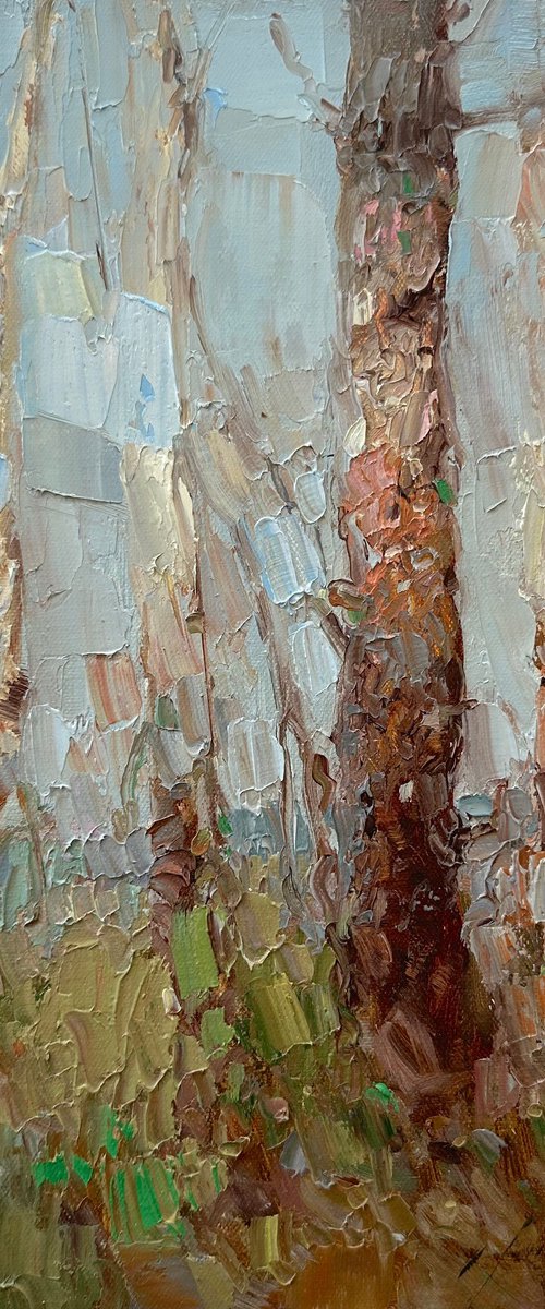 Trees, Original oil painting, Handmade artwork, One of a kind by Vahe Yeremyan