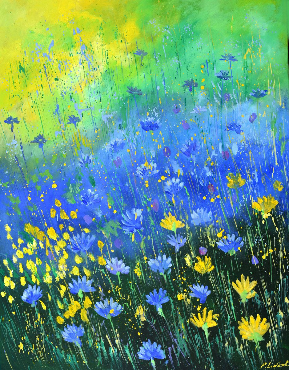 Blue Cornflowers 79 By Pol Henry Ledent, 28 X 35, Artwork For Sale On Artfinder