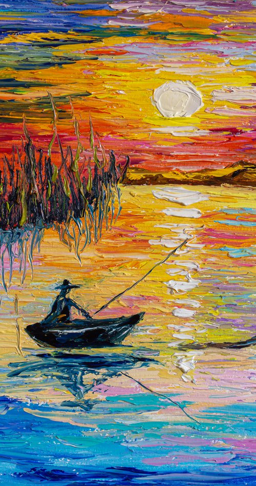 Fishing on sunset by Vladyslav Durniev