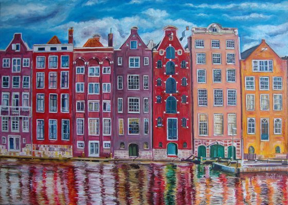 Amsterdam Oil painting by Olga Knezevic Artfinder