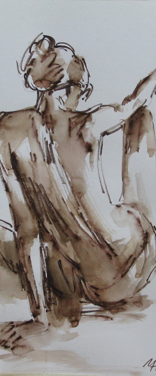 Study of nude by Nelina Trubach-Moshnikova