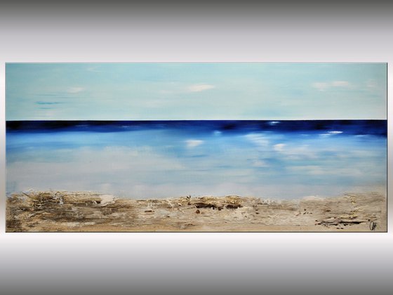 Longing  - Abstract Art - Acrylic Painting - Canvas Art - Abstract Painting - Modern Seascape -  Statement Painting