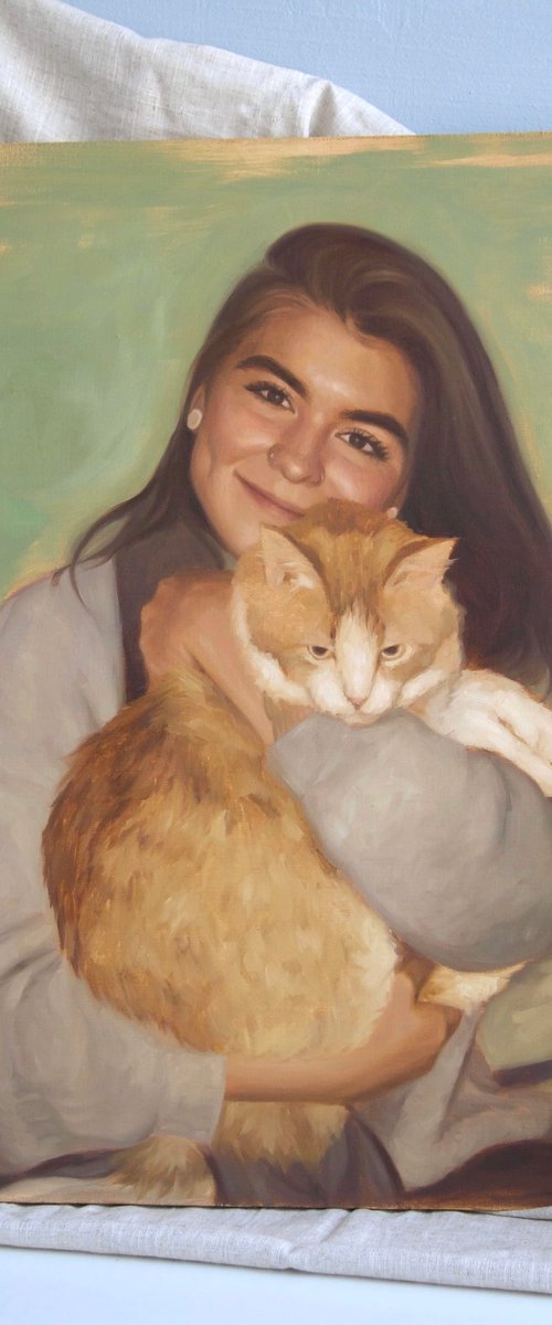 Commission portrait painting by Anna Bernadskaya