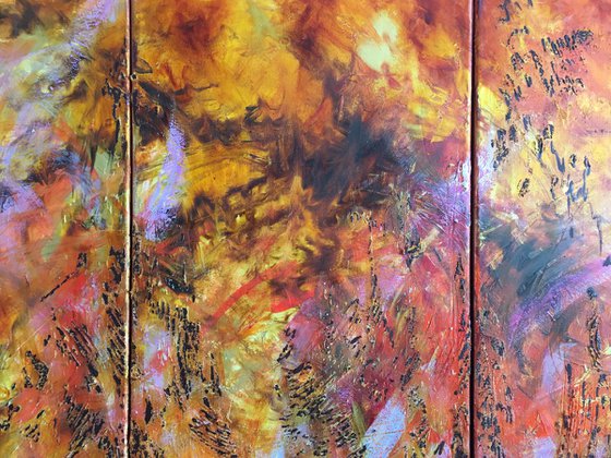 Waltz of Flowers. Triptych