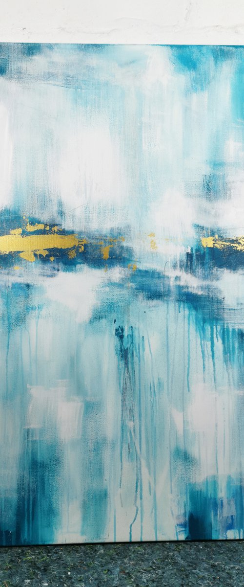 Deep Sea Gold in Turquoise #3 by Stefanie Rogge