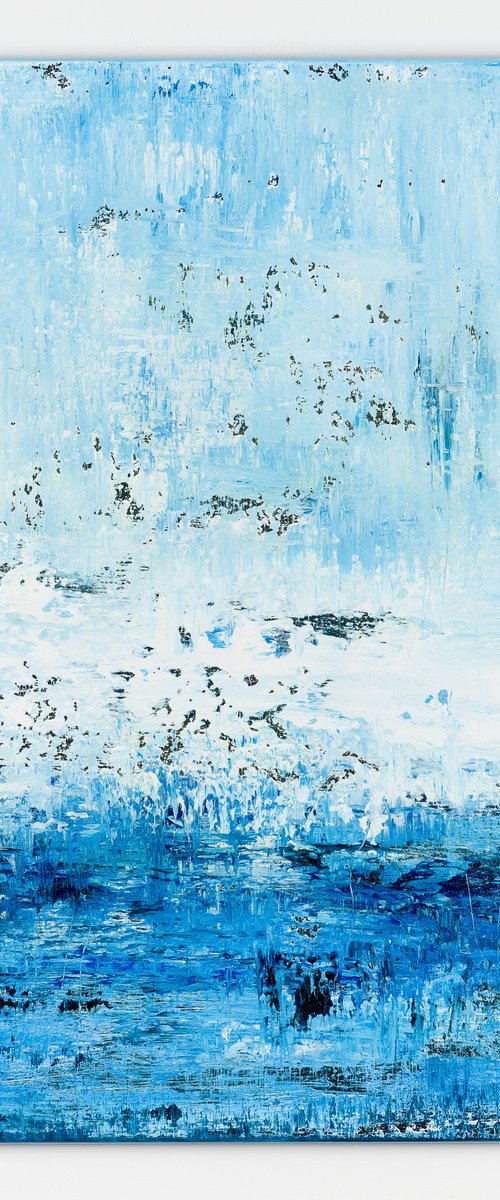Blue abstract painting ZC645 by Radek Smach