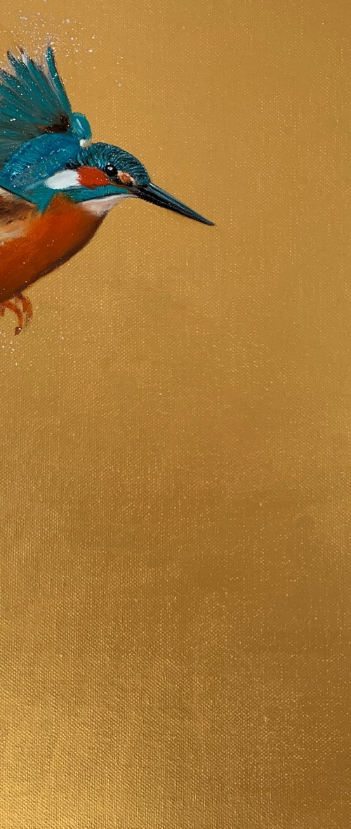 Kingfisher ~ On Gold by Laure Bury