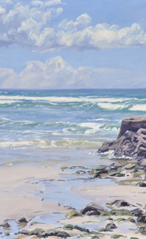 Beach at low tide by ANNE BAUDEQUIN