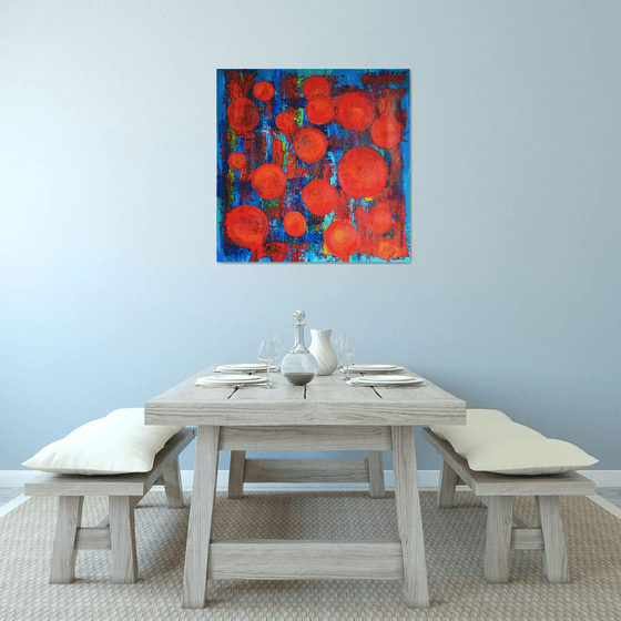 Abstract poppies