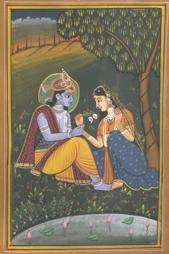 Radha Krishna Beneath the Mango Tree