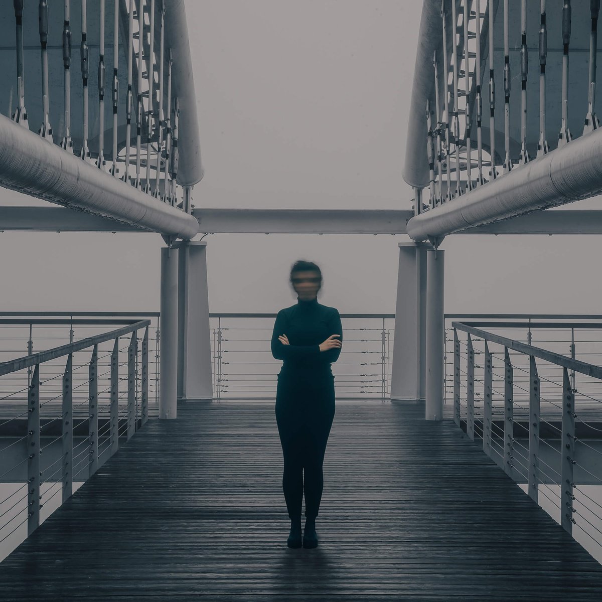 Surrealistic Portrait Photograph By Kachna Lipa, 28 X 28", Behind Viii, Original Artwork