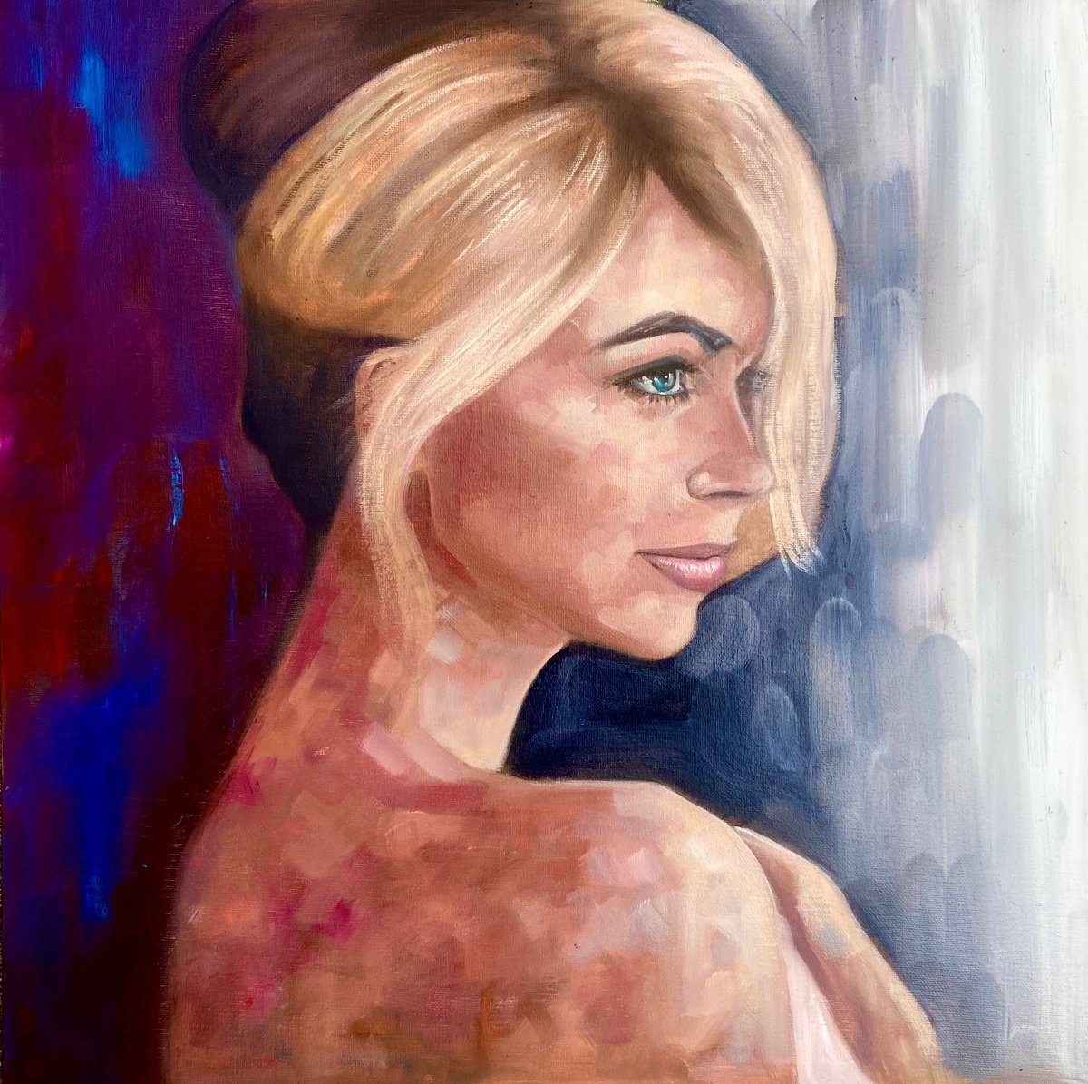 Photorealistic Oil Painting , A Moment Of Silence By Stevie Nicholson, 20 X 20, Artwork For Sale On Artfinder