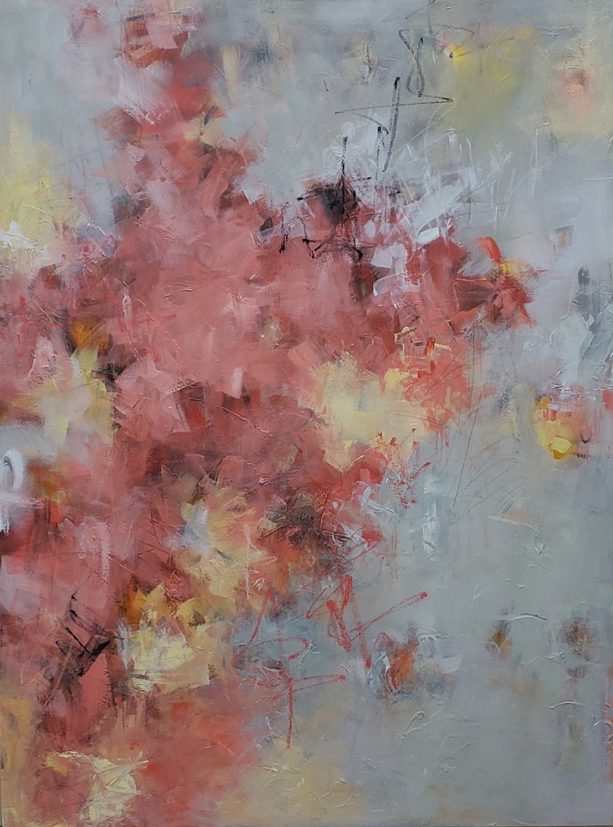 Abstract Acrylic Painting By Niyati Jiwani, 36 X 48", Fragrance, Original Artwork