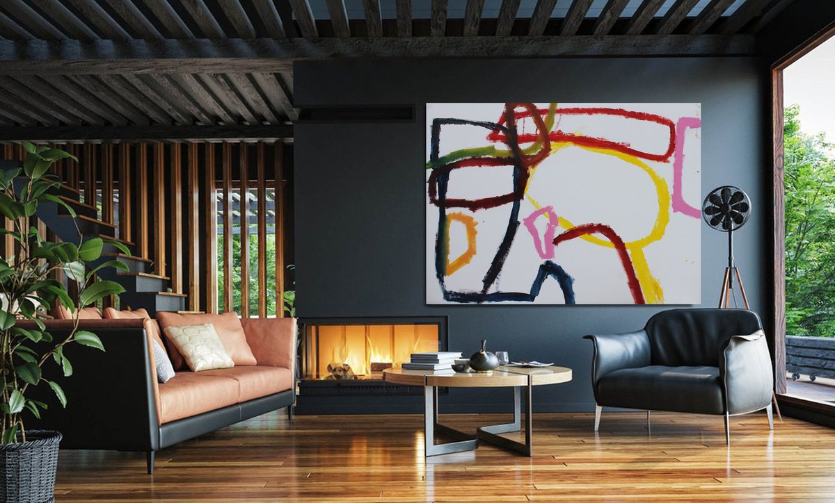 Composition 26. Snowy By Sergiy Dekalyuk, 81 X 59, Artwork For Sale On Artfinder