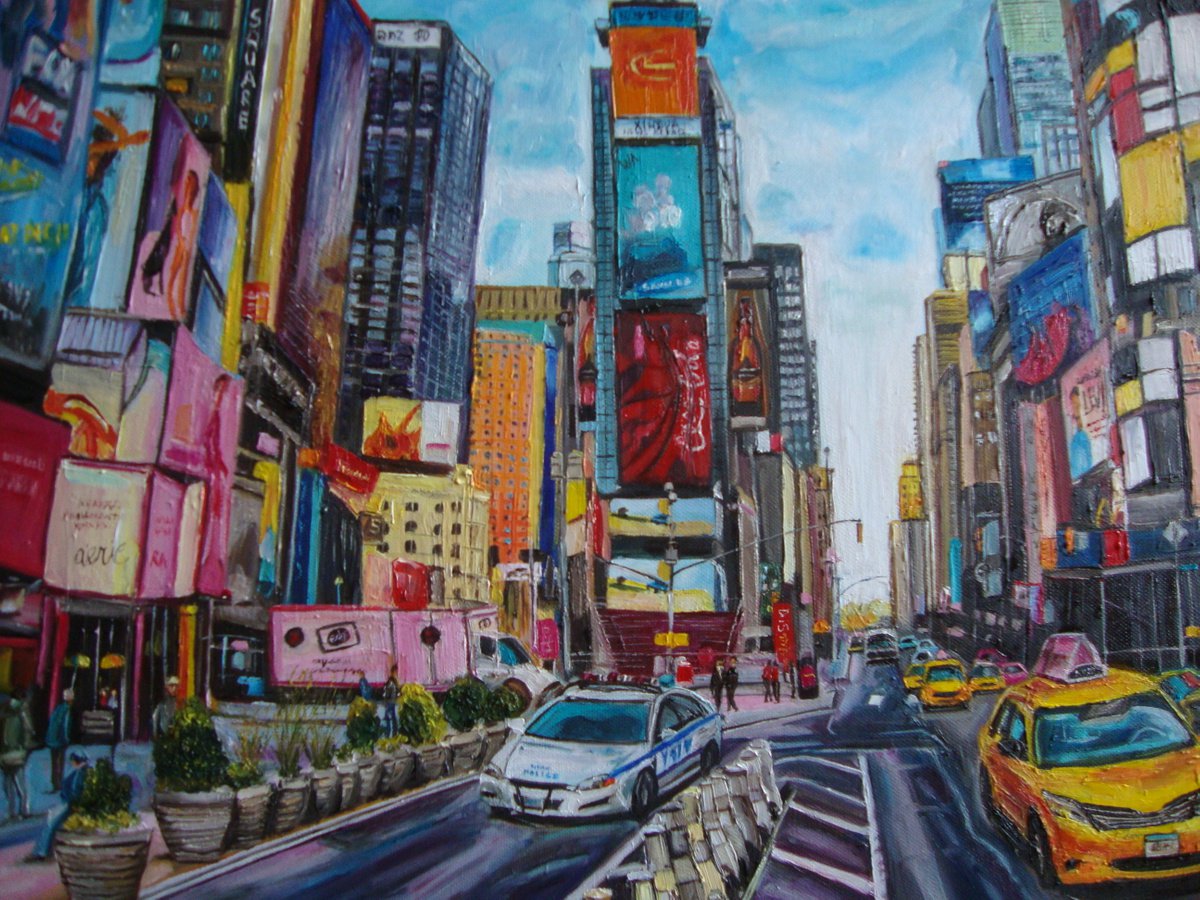 New York, Times Square Oil painting: Olga Knezevic | Artfinder
