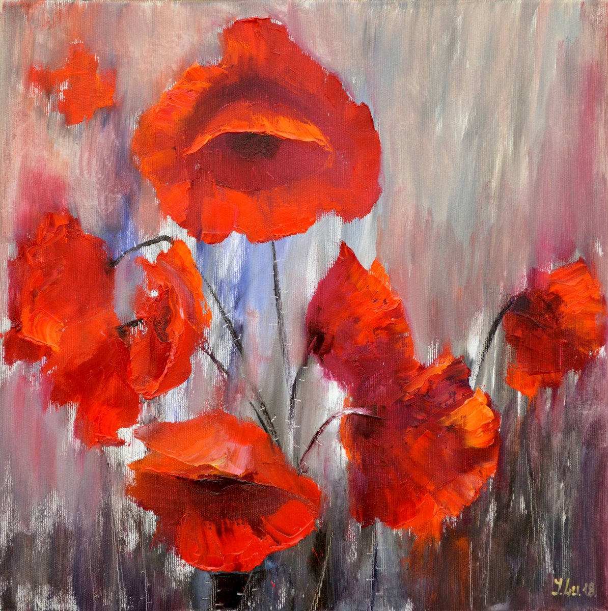 Red Poppies by Elena Lukina