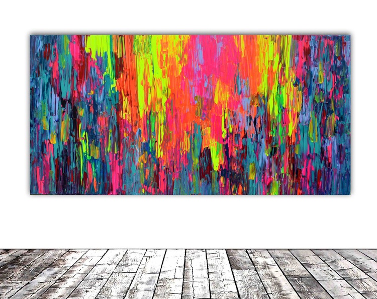 160x80x4 Cm Large Ready To Hang Abstract Paintin Artfinder