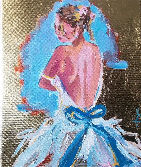 Backstage III - Ballerina   Painting on Canvas