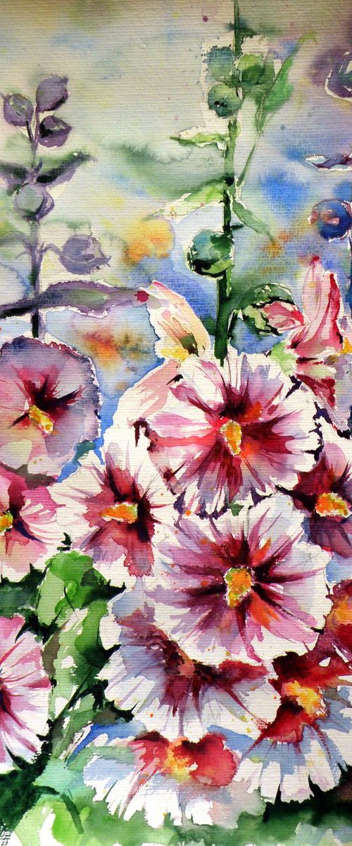 Mallow flowers by Kovács Anna Brigitta